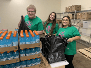 Kappa Delta Pi students volunteered at the food bank.